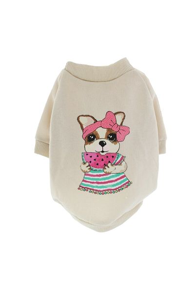 PUFO Hanorac Pinky Girl pentru câini sau pisici, bej, XL