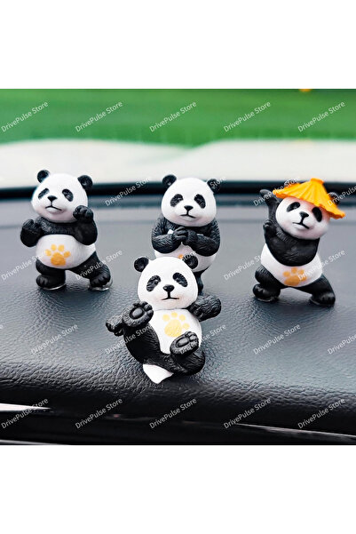 Choice1 4 قطع من زينة لوحة القيادة على شكل باندا كونغ فو - زينة لطيفة على لوح...