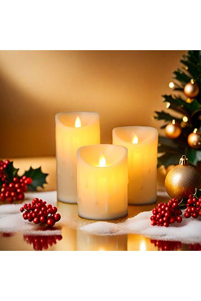 Choice Ivory 12.5cm CY 1pc LED Candle Light, Electronic Simulation Flameless Candle Light, Dripping Wax Fes