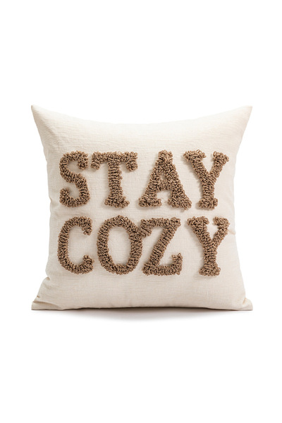 Choice غطاء وسادة مخملي مزخرف بأحرف إنجليزية، مقاس 45×45 سم، بيج، غطاء وسادة مزخرف للأريكة، على الطراز الاسكندنافي، إبداعي، S