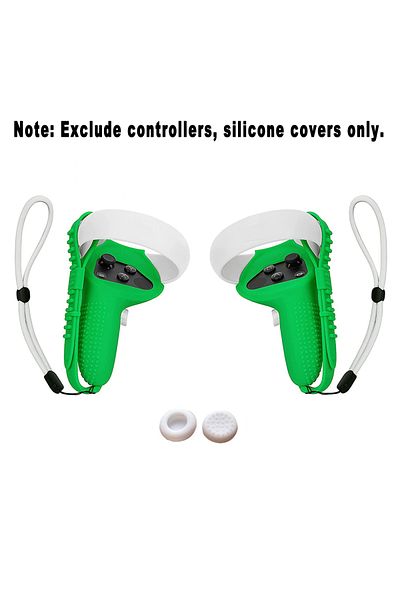 VRKOOBI Green Soft VR Accessories Protective Cover For Oculus Quest 2 VR Touch Controller Silicone Cover Ski