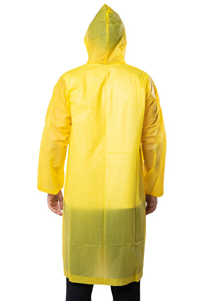 By Marine Women's Men's Raincoat Hooded Snap Fastener Eva Yellow Raincoat Bymmrc881r01