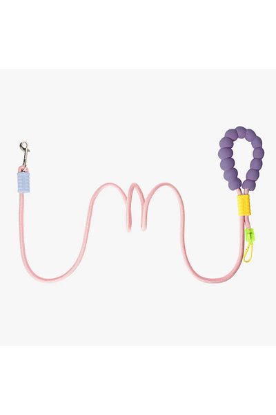 Choice 180cm Pink Dog Leash Can Be Worn Cross-body Cloud Foam Cotton Handle Contrast Color P Rope Puppy Goe