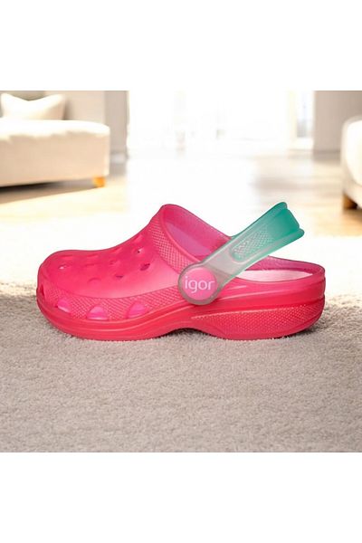 IGOR Poppy Girl's Fuchsia Sandals, Non-Slip Sole, Suitable for Use in Water, with Back Strap Support