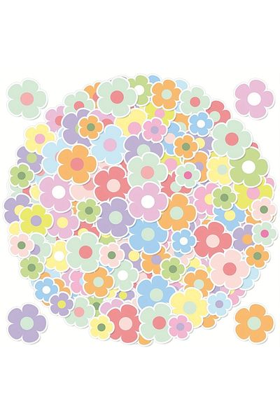 Choice Mixed Color 630 Pcs Mini Flower Stickers for Scrapbooking Mini Flower Shapes Stickers 10 Sheets Aest