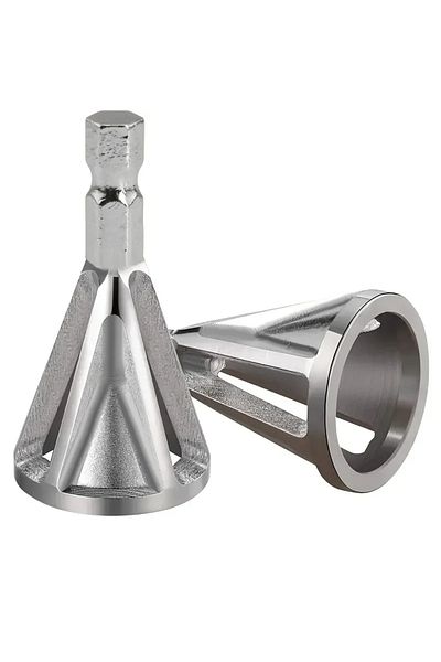 Choice Silver 1pc Metal Deburring Chamfering Tool for Drill Chuck External Grinding Angle Trimming Suitable
