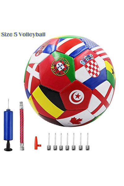 Choice مجموعة أعلام كرة قدم مطبوعة بالعلم مقاس رسمي 5 كرة مباراة كرة قدم خارج...