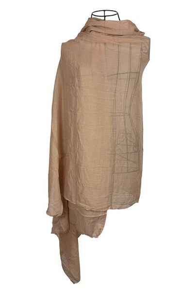 DACSHOP Esarfa dama uni 25VM, maro deschis 180 x 95 cm