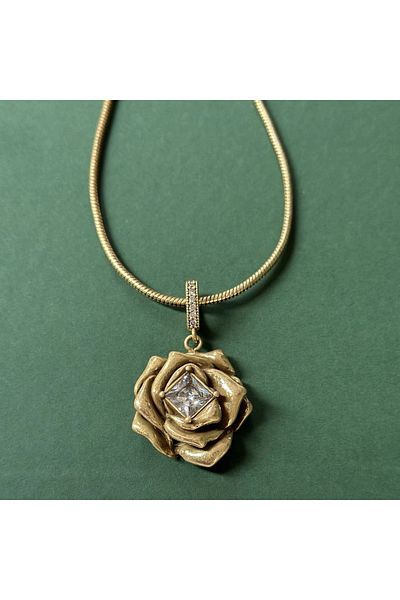 Choice NecklaceYA7264-1 Trendy Jewelry Elegant Temperament Metal Flower Earrings For Women Female Gifts Del
