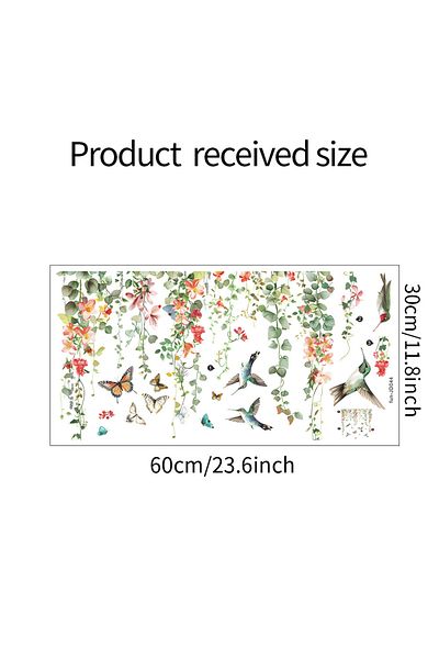 Choice 30X60CM Creative Green Plants Flowers Vines Glass Windows Home Landscaping Decoration Electrostatic