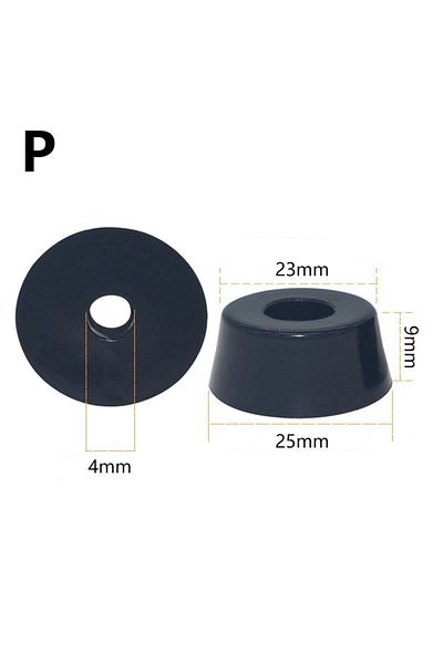 Choice P 10pcs Black Rubber Machine Feet Shock Pad Non-Slip Furniture Chair Floor Cabinet Table Leg Foot P.