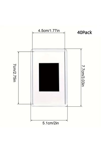 OLOEY 40Pack 12/20/40Pcs Blank Photo Frame, Insert Fridge Magnets, Mini Magnetic Refrigerator Photo Pictur