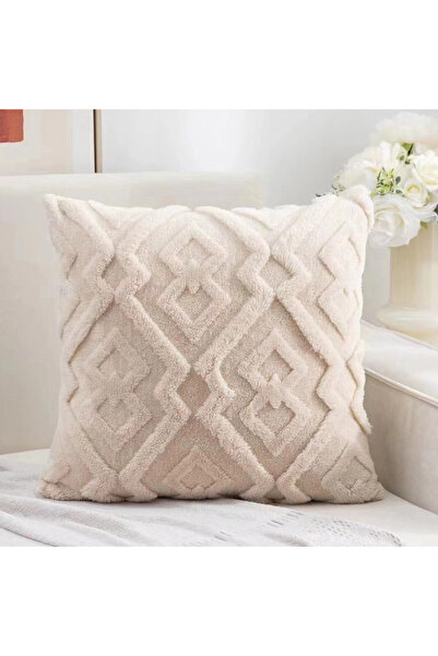 Choice غطاء وسادة رمي من قماش الجاكار المخملي بنقشة رقاقات الثلج، مقاس 45×45 ...