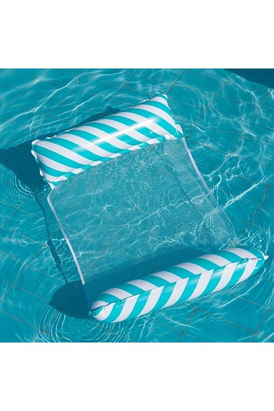 Choice baby blue Foldable Striped Inflatable Lounge Chair, Suitable For Swimming Pool Parties And Beach Lei