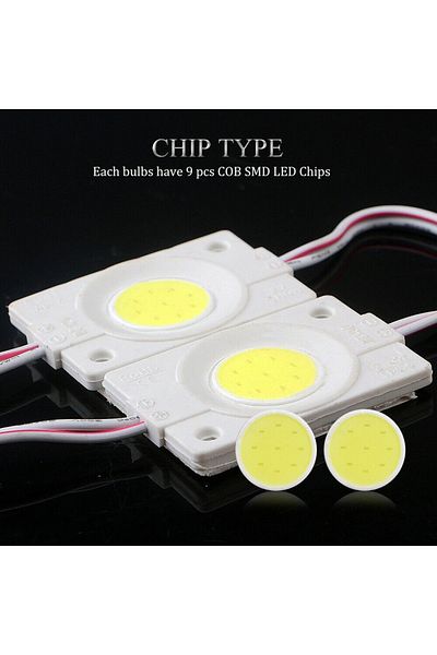 HOSDALY WHITE 10pcs/lot New 2.4W/pcs injection COB LED Module with lens DC12V advertising light,Led Backlig