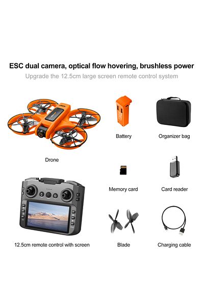 Choice Orange 2025 New S156 Drone with Screen Brushless Optical Stream Positioning Quadcopter with Camera F