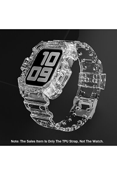 Choice جراب شفاف من مادة TPU مع حزام لساعة اليد، متوفر بأحجام 38 مم، 40 مم، 4...