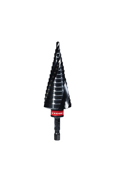 EZARC Hexagonal Step Drill Bit EZARC Step Drill Bit for Metal 1PC, 4-32mm M35 Spiral Flute Unibit Step Dri