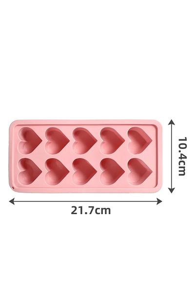 Choice Pink Ice Mold Heart-shaped Ice Block Mould Multifunctional DIY Pudding Candy Chocolate Soap Molds Ki