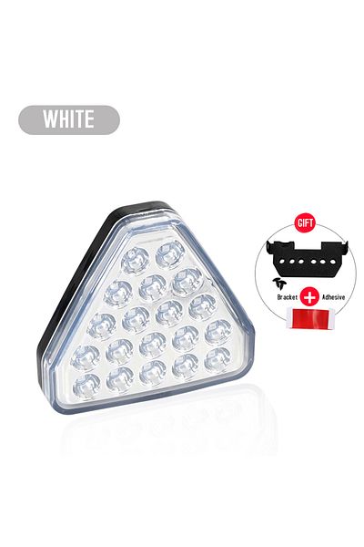 Choice white shell LED Car Brake Tail Light Triangle Red Reversing Stop Flash Warning Fog Lights Anti-colli