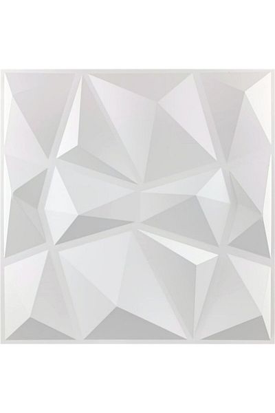 Choice White diamonds 12pcs/20pcs 3D textured wall panels for indoor wall decoration,suitable for living ro