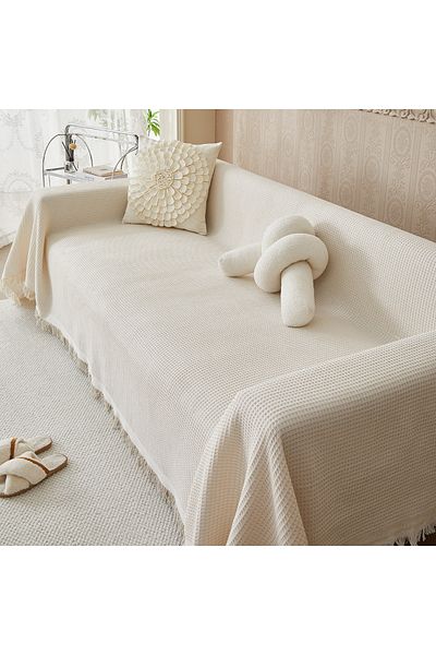 Choice XL180x300cm beige Cotton Wove Sofa Covers Slipcover for Loveseat Recliner Chair Futon, Washable Prot