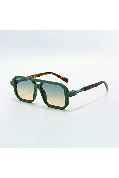 Choice green Ladies' Geometric Glasses, Double Bridge Glasses, Thick Heavy Me...