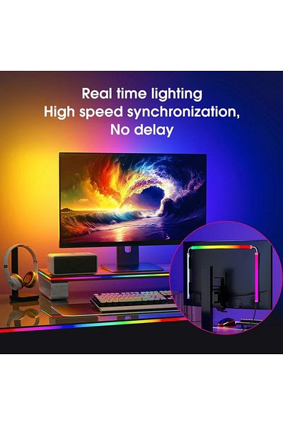 BAIHUAN For 27 Inch Pc Smart Immersion Pc Monitor Backlight Sync To Screen, Usb 5v Powered Dreamcolor Neon M