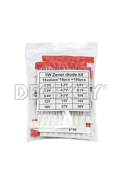 Choice 15values*10pcs=150PCS 1W Zener diode kit DO-41 3V-30V component diy kit new and
