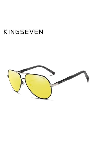 Choice نظارات شمسية كلاسيكية بايلوت للرجال من KINGSEVEN للرؤية الليلية، عدسات...