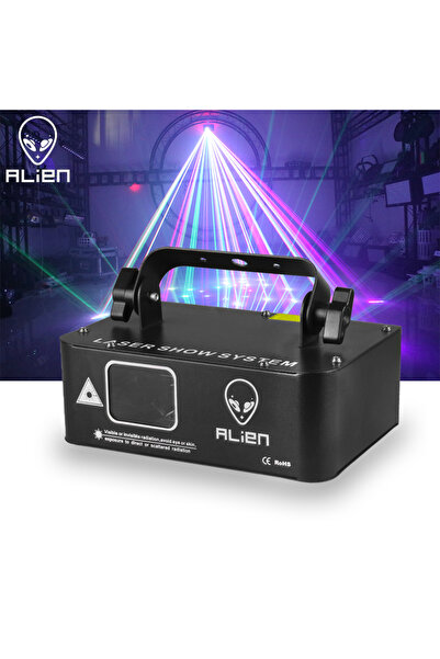 Choice جهاز عرض ليزر خطي ALIEN بقوة 500 ميجاواط RGB مزود بقابس أمريكي، مناسب لإضاءة مسرح الديسكو والرقص.