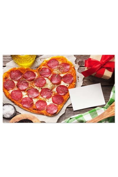 StoryGift Romania Tablou Canvas Fotografie Pizza In Forma De Inima, Pizza, Al...