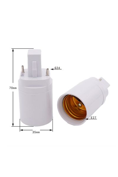 Choice 5 Pcs/Lot G24 To E27 Lamp Holder Converter G24d Short Style GX24 Lamp Head Extended Lamp Socket 2...