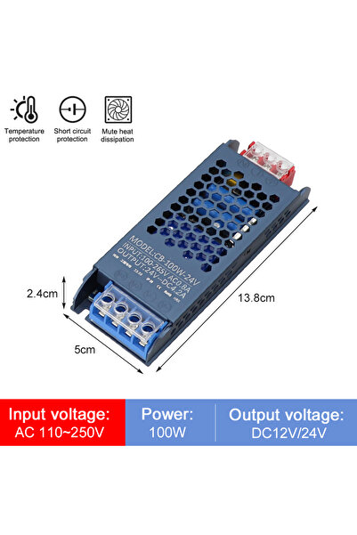 Choice 24V 100W 12V 24V LED Power Supply 500W 400W 300W 200W 100W 60W LED Dri...