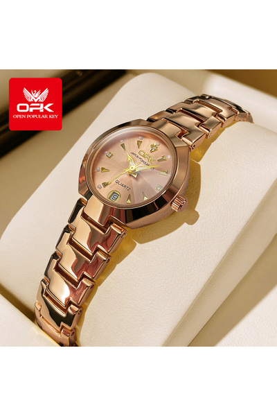Choice نعم للنساء جميع الساعات الذهبية الوردية OPK 8105 ساعة يد فاخرة أصلية ل...