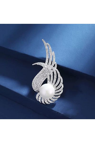 Choice Zt4863-white 1pc Women's Elegant Tulip Flower Brooch Chest Flower Autumn/winter Coat Coat Pin Fashio