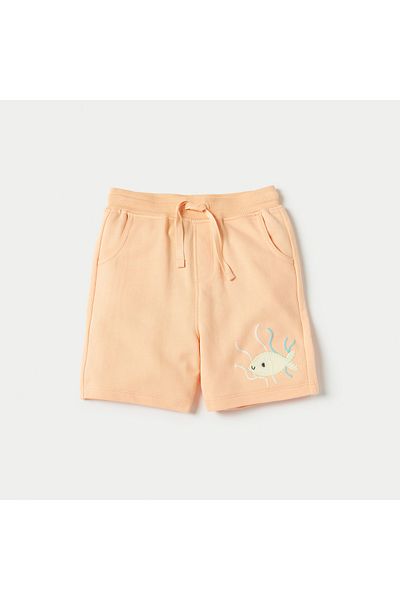 Juniors Underwater Print Shorts With Drawstring Closure - Set Of 2