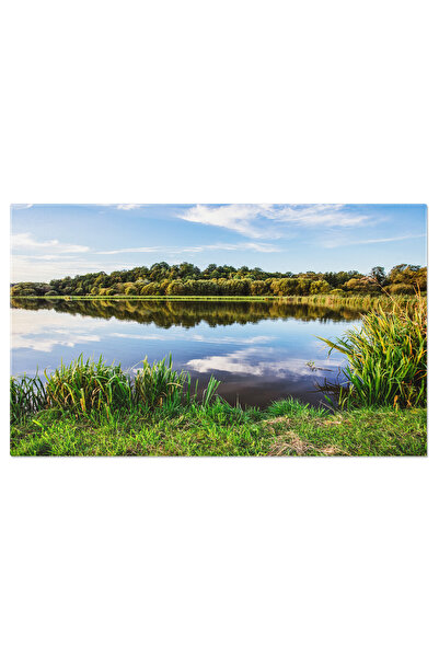 StoryGift Romania Tablou Canvas Lac La Apus, Peisaj Rural In Polonia, Lac, Pe...