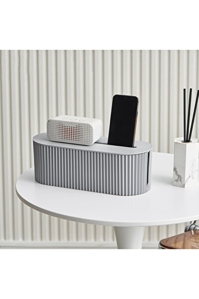 Choice صندوق منظم لوحة مقابس منزلية أزرق، صندوق إدارة كابلات متعدد الوظائف، ك...