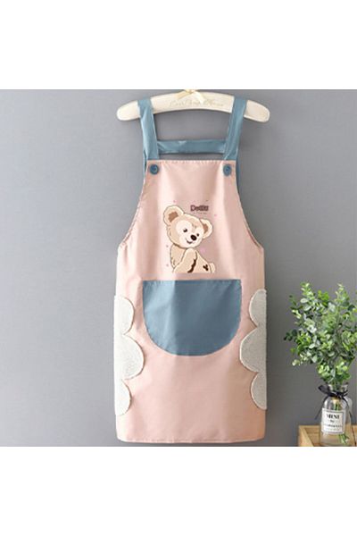 PUFO Șorț de bucătărie Little Bear, șorț de gătit, mărime universală, roz