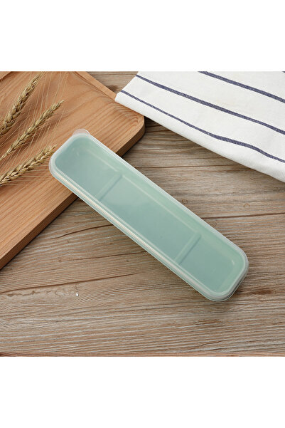 Choice صندوق أدوات مائدة أخضر محمول، حقيبة أدوات مائدة، ملعقة وشوكة، صندوق تخزين، حقيبة أدوات مائدة منزلية للطلاب، مقاس متوسط