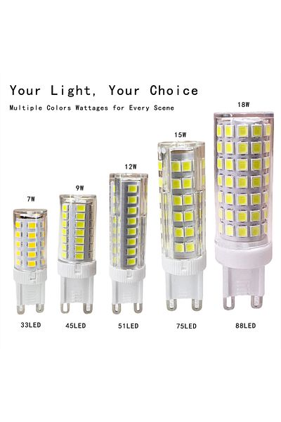 Choice 10 pcs Cool White 7W 33led 10Pcs G9 LED Lamp 7W 9W 12W 15W 18W 220V Led Bulb SMD 2835 LED G9 Light R