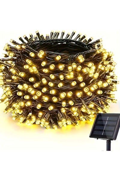 Choice 12 متر 100 ليد أبيض دافئ 50/100 ليد أضواء خرافية متلألئة تعمل بالطاقة ...