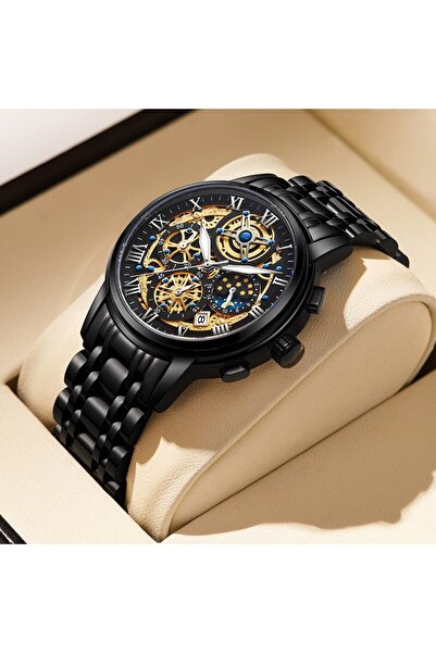 Choice ساعة LIGE للرجال رياضية كوارتز مقاومة للماء كرونوغراف عسكرية للرجال با...