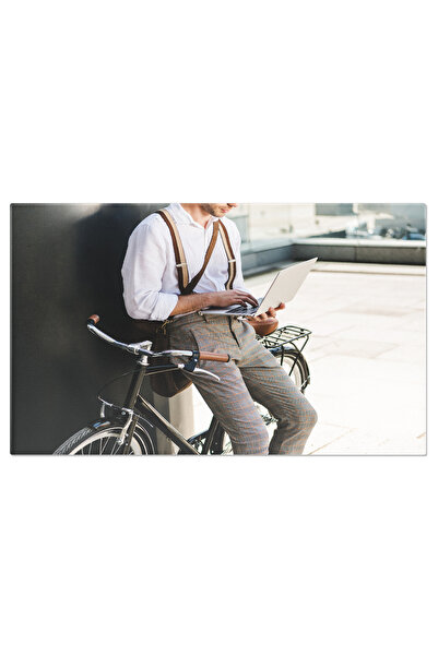 StoryGift Romania Tablou Canvas Stil Urban Si Tehnologie Barbat Lucrand Cu La...