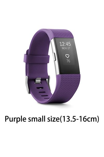 DIXSG Purple Small size Fitbit Charge 2 smart wristband heart rate monitoring exercise pedometer fitness s