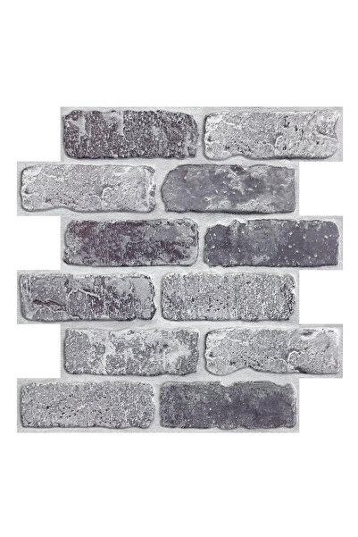 Choice ملصقات بلاط ثلاثية الأبعاد رمادية اللون، نسيج طوب صناعي ثلاثي الأبعاد،...