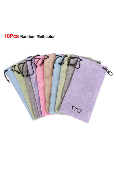 Choice 10 قطع من الألوان العشوائية 5/10/20 قطعة حقيبة قماش الكتان المحمولة لح...