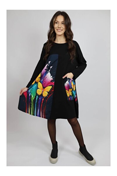 FASHIONLAND ΦΟΡΕΜΑ MIDI ΜΕ ΜΑΚΡΙΑ ΜΑΝΙΚΙΑ ΚΑΙ ΤΣΕΠΗ ΜΕ ΕΦΑΡΜΟΓΗ VALLO ΜΟΝΑΔΙΚ...