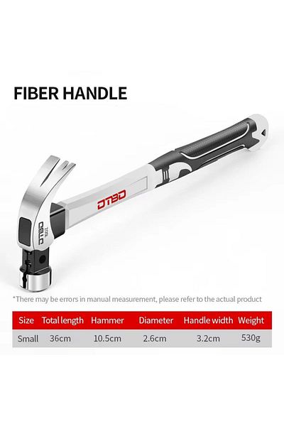 Choice 10oz Multifunction Non-slip Shockproof Steel Hammer Hand Tool Magnetic Claw Hammer for Woodworking A